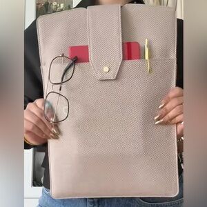 Exclusive Limited Edition Laptop Clutch Herringbone Design New Lindsay Albanese